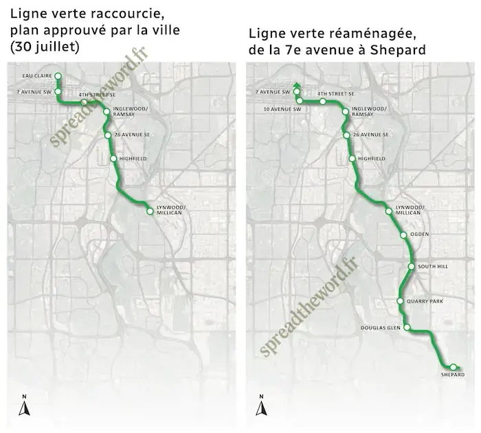 distribution de la ligne verte